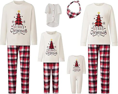 OAKFashion Christmas Pajamas for Family, Xmas Pajamas Family Christmas Pjs Matching Sets Holiday Nightwear Jammies in Saudi Arabia