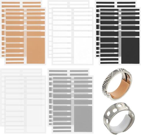 10 PCS Ring Resizer for Loose Rings Stickers, Ring Sizer Adjuster for Loose Rings Women, Soft Invisible Guards Resizer Sizer Adjuster Spacer Stickers for Women Men Jewelry Tightener Fit Wide in Saudi Arabia