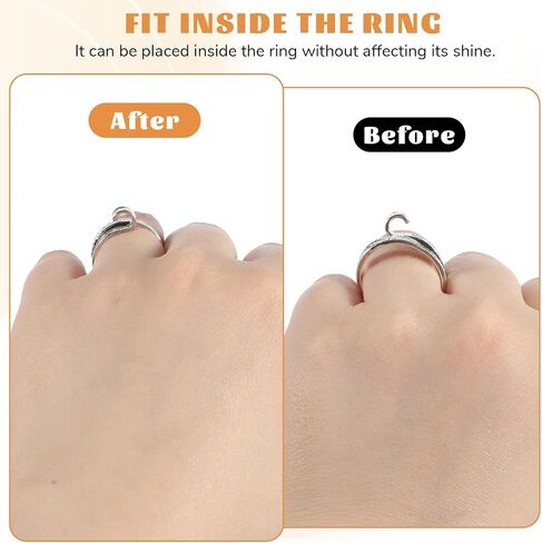 10 PCS Ring Resizer for Loose Rings Stickers, Ring Sizer Adjuster for Loose Rings Women, Soft Invisible Guards Resizer Sizer Adjuster Spacer Stickers for Women Men Jewelry Tightener Fit Wide in Saudi Arabia