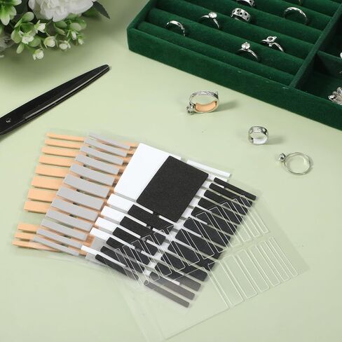 10 PCS Ring Resizer for Loose Rings Stickers, Ring Sizer Adjuster for Loose Rings Women, Soft Invisible Guards Resizer Sizer Adjuster Spacer Stickers for Women Men Jewelry Tightener Fit Wide in Saudi Arabia