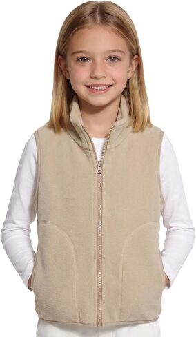 TAGIHOO Kids Polar Fleece Vest Full Zipper Athletic Lightweight Sleeveless Jacket with Pockets for Boys and Girls in Saudi Arabia