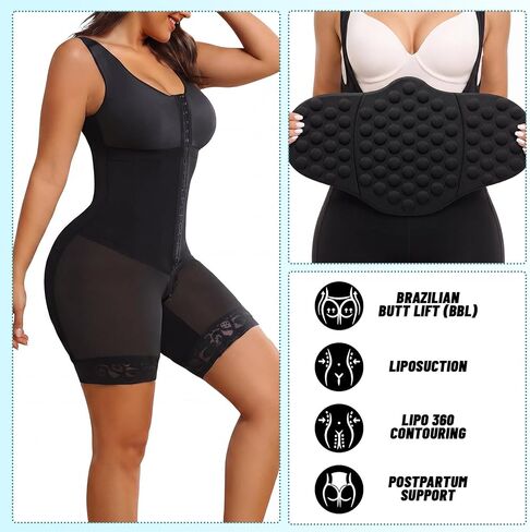 Huwena 1 Pack Lipo Foam Abdominal Compression Board Wrap Around AB Boards Post Surgery Liposuction 360 with Massage Bubbles for Tummy Bbl Recovery Prevents Wrinkles Uneven Skin After Liposuction in Saudi Arabia