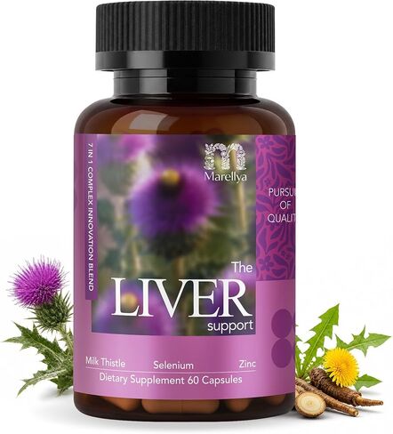 Liver Cleanse Detox & Repair Supplement – 7-in-1 30:1 Milk Thistle Formula with Silymarin, Choline & Dandelion Root – Supports Liver Health & Digestive Wellness – 60 Vegetarian Capsules in Kuwait