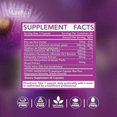 Liver Cleanse Detox & Repair Supplement – 7-in-1 30:1 Milk Thistle Formula with Silymarin, Choline & Dandelion Root – Supports Liver Health & Digestive Wellness – 60 Vegetarian Capsules in Kuwait