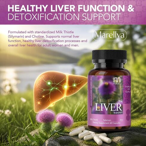 Liver Cleanse Detox & Repair Supplement – 7-in-1 30:1 Milk Thistle Formula with Silymarin, Choline & Dandelion Root – Supports Liver Health & Digestive Wellness – 60 Vegetarian Capsules in Kuwait