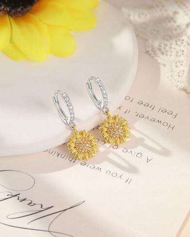 5th Grade Graduation Gifts - Hypoallergenic Sunflower Hoop Earrings Elementary School Graduation Gifts in Saudi Arabia