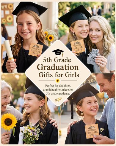 5th Grade Graduation Gifts - Hypoallergenic Sunflower Hoop Earrings Elementary School Graduation Gifts in Saudi Arabia