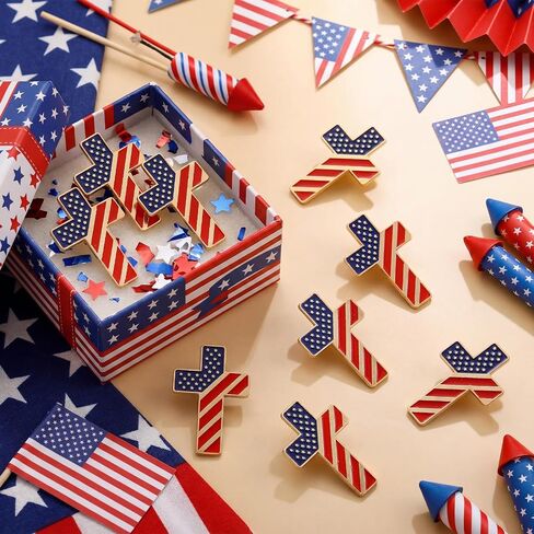 Landical 24 Pcs Patriotic Cross American Flag Lapel Pins Bulk Metal 3D USA Flag Brooches Pins for 250 Anniversary Patriotic Suits Jackets Hats Backpacks Clothes Decor in Kuwait