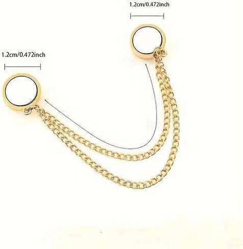 6PCS Magnetic Shirt Clips for Women, Adjustable Chain Clothing Clips No-Sew Magnetic Fasteners for Shirts, Sleeves, Skirts, Pants & Dress Waist Cinch Accessories in Kuwait