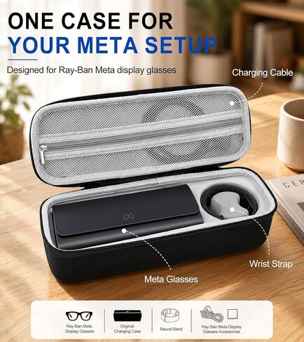 Case for RayBan Meta Display Glasses, Hard Travel for Meta Display Glasses and Accessories, Protective Case With EVA in Kuwait