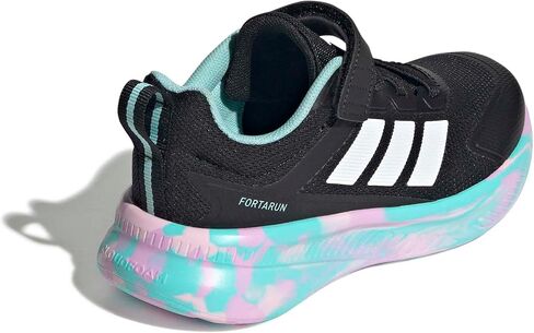 adidas Unisex-Kids Fortarun 4.0, Black/Clear Pink/Flash Aqua, 11.5 in Kuwait
