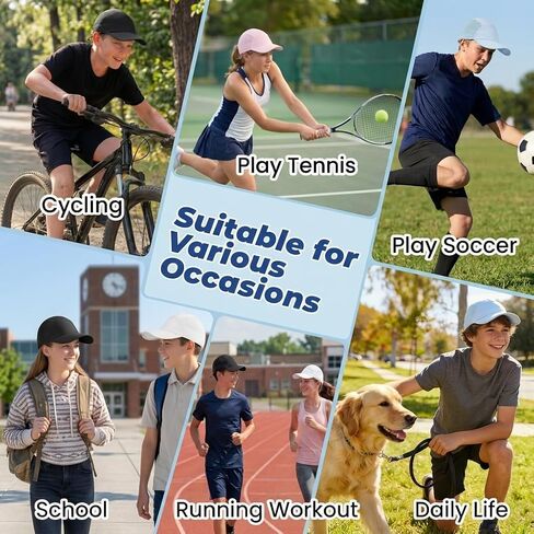 قبعة بيسبول للأطفال خفيفة الوزن من Sukeen للأولاد والبنات بعامل حماية من الأشعة فوق البنفسجية 50+ قبعة شمس مع عصابة رأس سريعة الجفاف وقبعة شبابية قابلة للتنفس للخارج in Kuwait