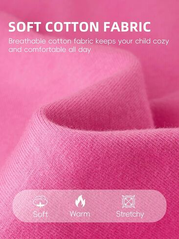 Girls Leggings Cotton Tights for Toddler Kids Stretchy Soft Yoga Pants Full Length Multipack Pull On Fall Winter in Kuwait