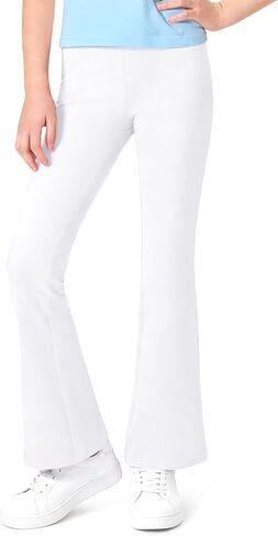 Auranso Girls Flare Leggings School Uniform Pants Cotton Kids Bell Bottoms Stretchy Casual Clothes for Teen Girl in Kuwait