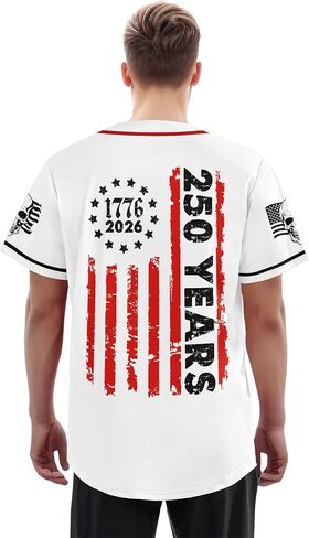250 Anniversary USA Baseball Jersey Shirt Patriotic America Anniversary 250th American Flag Skull Freedom Shirt in Saudi Arabia