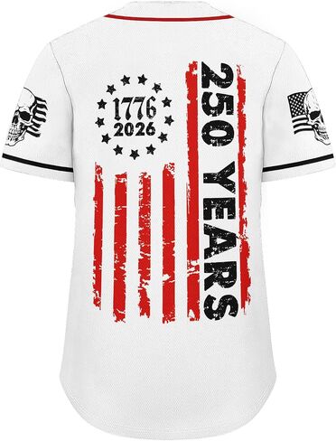 250 Anniversary USA Baseball Jersey Shirt Patriotic America Anniversary 250th American Flag Skull Freedom Shirt in Saudi Arabia