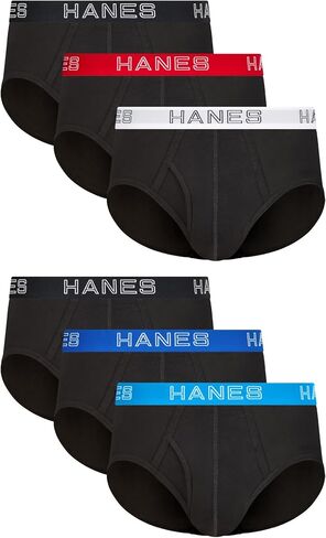 Hanes Men's Underwear Briefs Pack, 6-pack, Comfort Flex Cotton-stretch Underwear Briefs for Men, Moisture Wicking in Kuwait