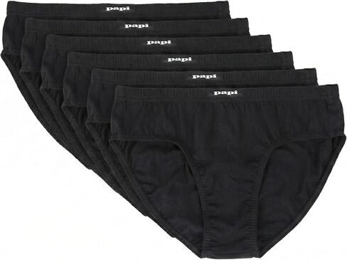 papi Men's 6-pack Cotton Low Rise Briefs – Soft Stretch Fabric With Supportive Fit in Saudi Arabia