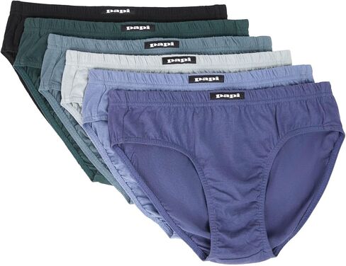 papi Men's 6-pack Cotton Low Rise Briefs – Soft Stretch Fabric With Supportive Fit in Saudi Arabia