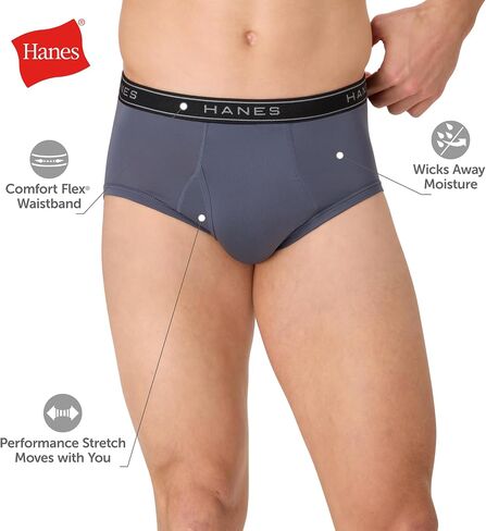 Hanes Men's Underwear Briefs Pack, 6-pack, Performance Stretch Underwear Briefs for Men, Moisture Wicking in Saudi Arabia
