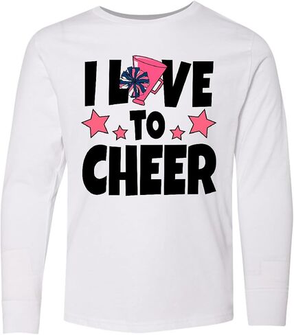 inktastic I Love to Cheer with O Being Replaced By Youth Long Sleeve T-Shirt in Kuwait