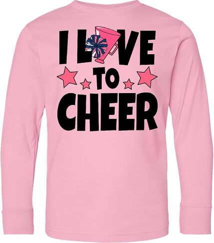 inktastic I Love to Cheer with O Being Replaced By Youth Long Sleeve T-Shirt in Kuwait