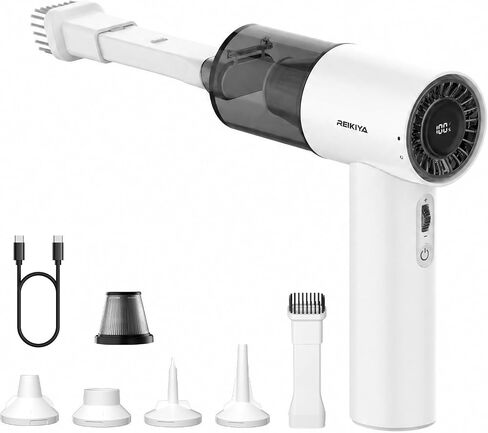 Computer Keyboard Cleaner Portable Vacuum and Compressed Air Duster Black in Saudi Arabia
