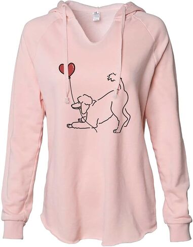 Inkopious Poodle Heart String - Women's Cali Wave Hooded Sweatshirt in Kuwait