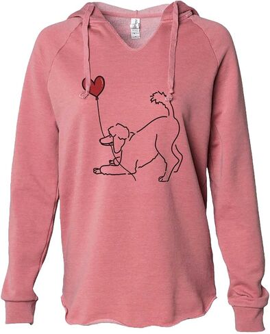 Inkopious Poodle Heart String - Women's Cali Wave Hooded Sweatshirt in Kuwait