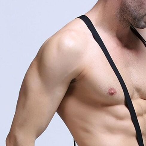 JEsilunmaMY Men's Mesh Suspender Mankini Swimsuit Wrestling Singlet Stretch Thong Bodysuit Comfy Pouch Underwear Jumpsuits in Saudi Arabia
