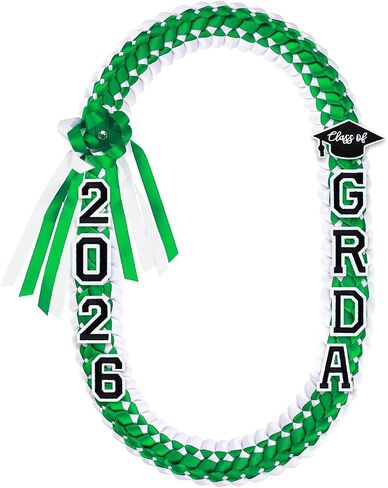 التخرج Leis 2026، Grad 2026 Money Ribbon Lei، قلادات مضفرة للتخرج DIY لحفلات تخرج الكلية الثانوية ومستلزمات الحفلات in Kuwait