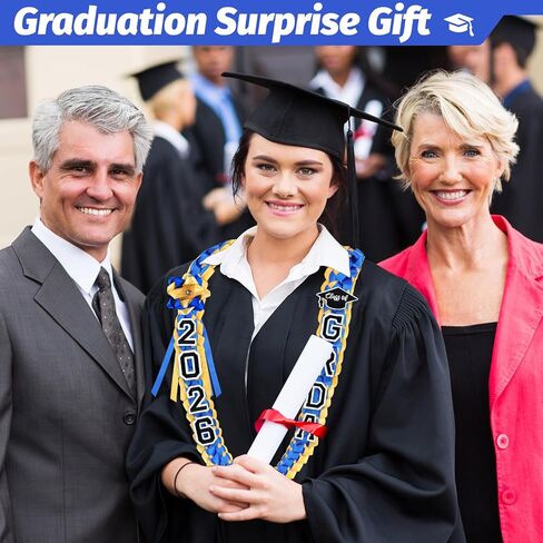 التخرج Leis 2026، Grad 2026 Money Ribbon Lei، قلادات مضفرة للتخرج DIY لحفلات تخرج الكلية الثانوية ومستلزمات الحفلات in Kuwait