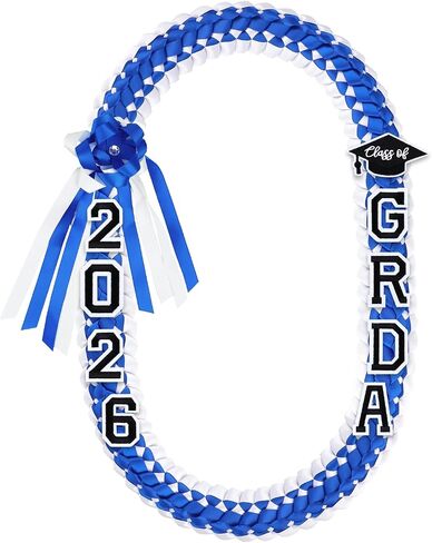 التخرج Leis 2026، Grad 2026 Money Ribbon Lei، قلادات مضفرة للتخرج DIY لحفلات تخرج الكلية الثانوية ومستلزمات الحفلات in Kuwait