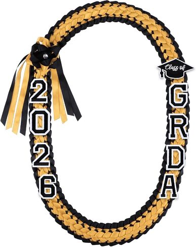 التخرج Leis 2026، Grad 2026 Money Ribbon Lei، قلادات مضفرة للتخرج DIY لحفلات تخرج الكلية الثانوية ومستلزمات الحفلات in Kuwait