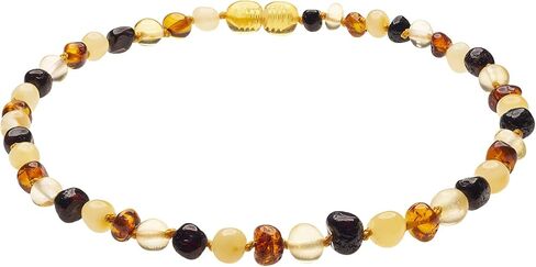 Genuine Amber Necklace from Baltic Sea Made with Polished Mixed 34 cm (13.4 Inches) in Saudi Arabia