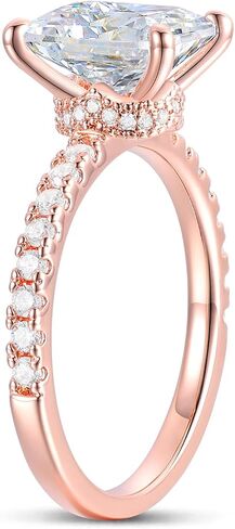 14k Gold Moissanite Ring 14K Gold 3ct Radiant Cut Moissanite Engagement Rings for Women in Saudi Arabia