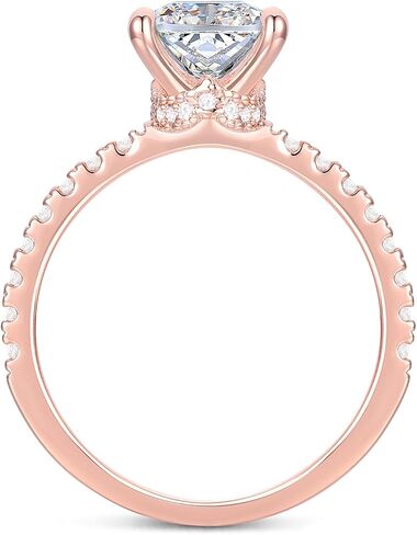 14k Gold Moissanite Ring 14K Gold 3ct Radiant Cut Moissanite Engagement Rings for Women in Saudi Arabia