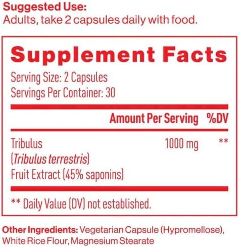 Mdrive Tribulus Supplement for Men's Health, Promotes Virility, Supports Testosterone Levels, 60 Capsules in Saudi Arabia