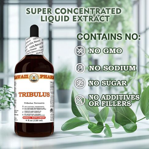 Tribulus (Tribulus Terrestris) Dry Fruit Tincture, All Natural, Vegan, Pure Liquid Extract - 2 fl.oz in Kuwait