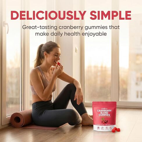 avaRoot Cranberry Blend Gummies - Women's Balanced pH, Cranberry & Probiotic Formula with Vitamin C for Women’s Wellness & Urinary Tract Support - 60 Gummies in Saudi Arabia