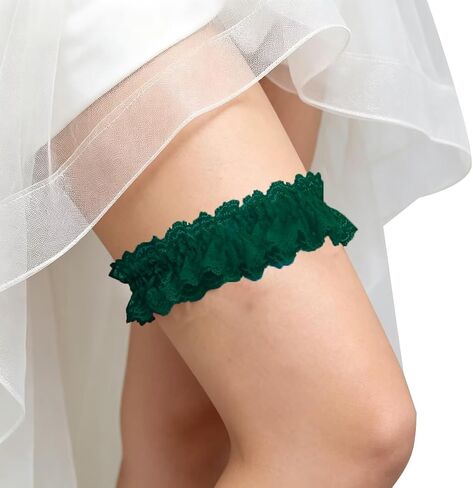 Blue Lace Garters for Bride Wedding Garter Belt for Women Party Leg Thigh Garter in Kuwait