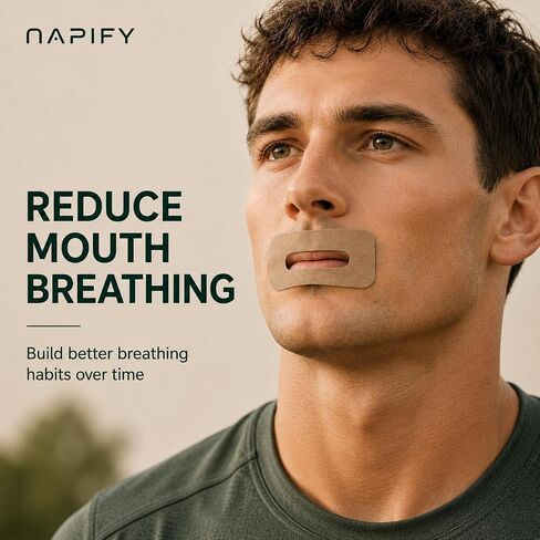 Breath Training Tape for Adults - 30 Count Mouth Tape for Adults - Sleep Tape for Adults - Promotes Nasal Breathing in Kuwait