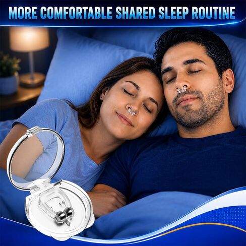 Nose Magnet for Breathing Nasal, Anti Snoring Devices for Deep Sleep, Effective Anti - Snoring Nose Clip for Men and Women(Clear, Pack of 8) in Kuwait