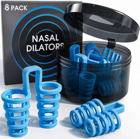 Nasal Dilators Cones for Sleeping & Breathing (8 Pairs 4 Sizes) – Flexible EVA Internal Nose Vents to Open Nostrils – Nasal Airflow, Deviated Septum, Sinus & Snoring Relief, Device for Nasal Snorers in Saudi Arabia