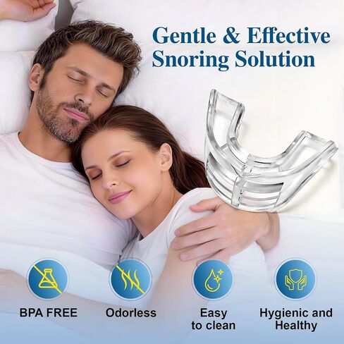 Snore Mouthguard: Anti-Snoring Mouthpiece Sleeping Aid, Comfortable & Reusable Anti Snoring Device for Adults Men & Women(Clear) in Kuwait