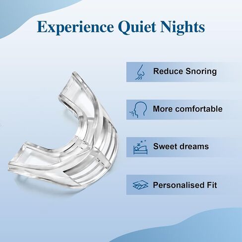 Snore Mouthguard: Anti-Snoring Mouthpiece Sleeping Aid, Comfortable & Reusable Anti Snoring Device for Adults Men & Women(Clear) in Kuwait
