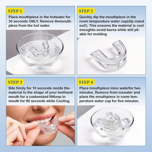 Snore Mouthguard: Anti-Snoring Mouthpiece Sleeping Aid, Comfortable & Reusable Anti Snoring Device for Adults Men & Women(Clear) in Kuwait
