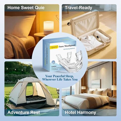 Snore Mouthguard: Anti-Snoring Mouthpiece Sleeping Aid, Comfortable & Reusable Anti Snoring Device for Adults Men & Women(Clear) in Kuwait