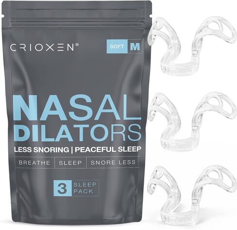 Nasal Dilators for Breathing Sleeping - Reusable Internal Nostril Nose Opener, Anti Snoring Device Maximum Nasal Airflow Support Comfortable Fit for Congestion 2 Pack Firm M/L in Kuwait