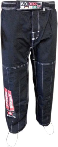 Brazilian Jiu Jitsu BJJ Pants Black Cotton Rip Stop Size 6-A4 Fighting Pants, Training Pants, Pre-Shrunk, Ultra Light Weight Fabric, Soft Fabric Pants in Saudi Arabia